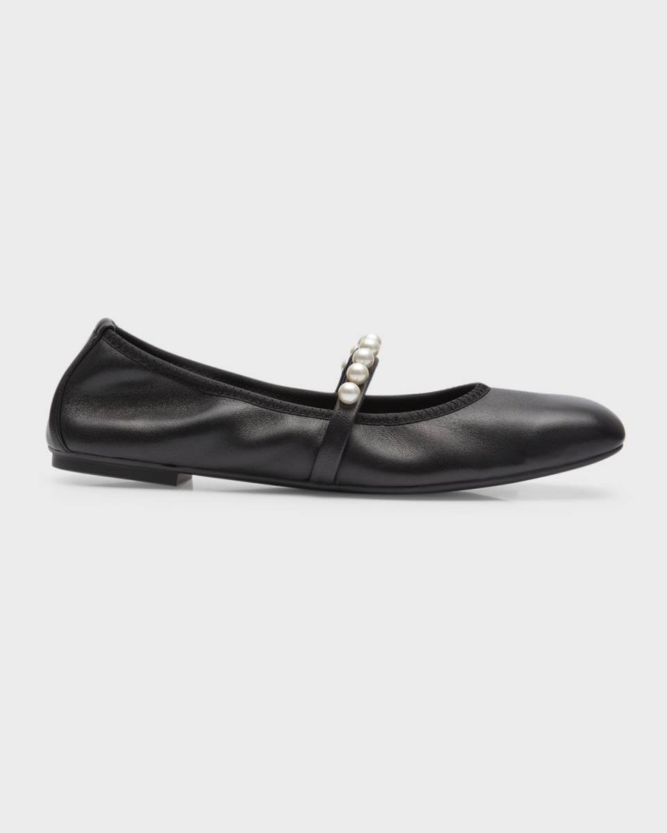 Goldie Pearly Stud Ballerina Flats