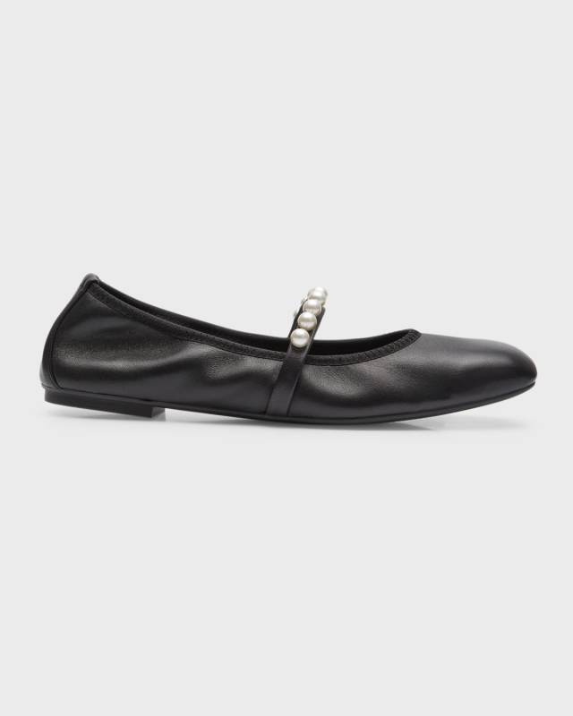 Goldie Pearly Stud Ballerina Flats