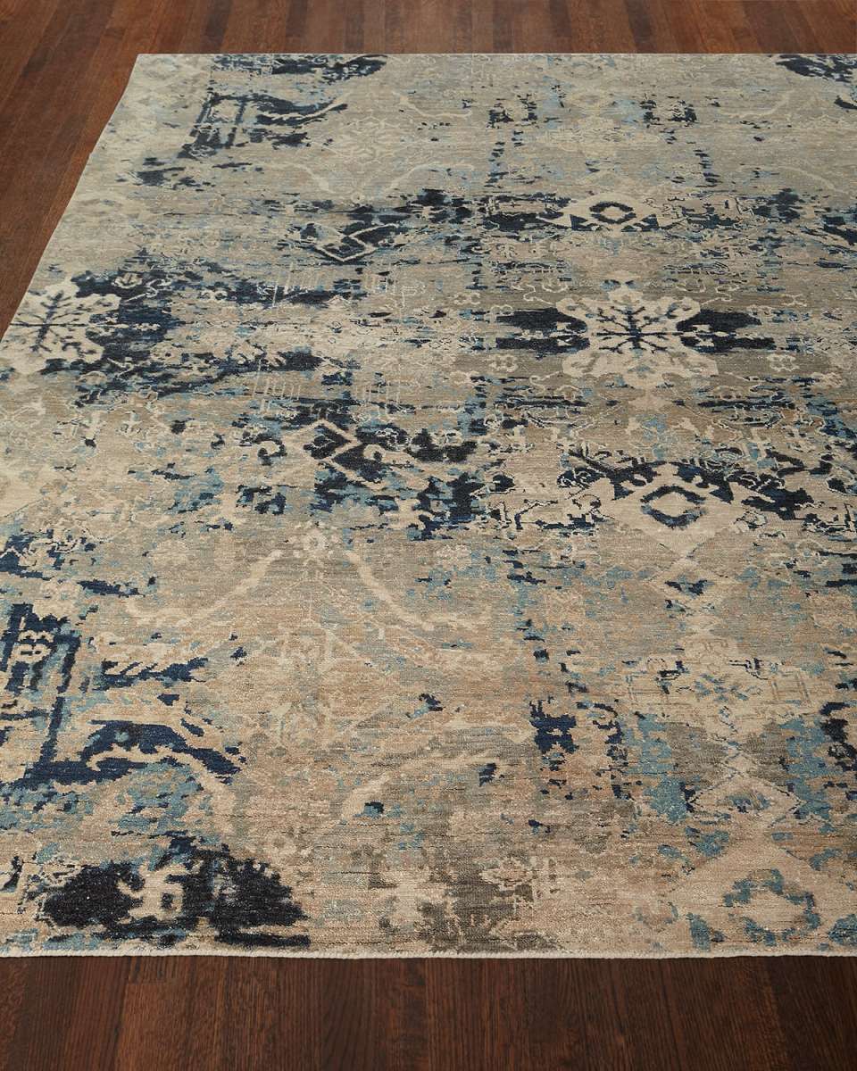 Zaffre Hand-Knotted Rug, 3' x 10'