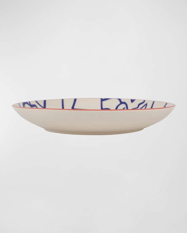 Moda Faces Round Shallow Bowl