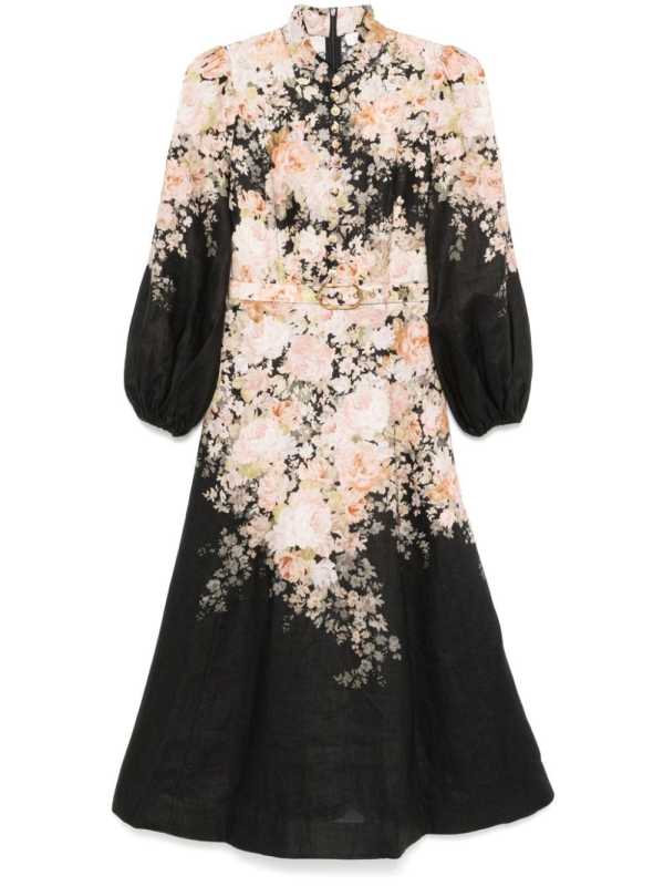 Illustration midi dress