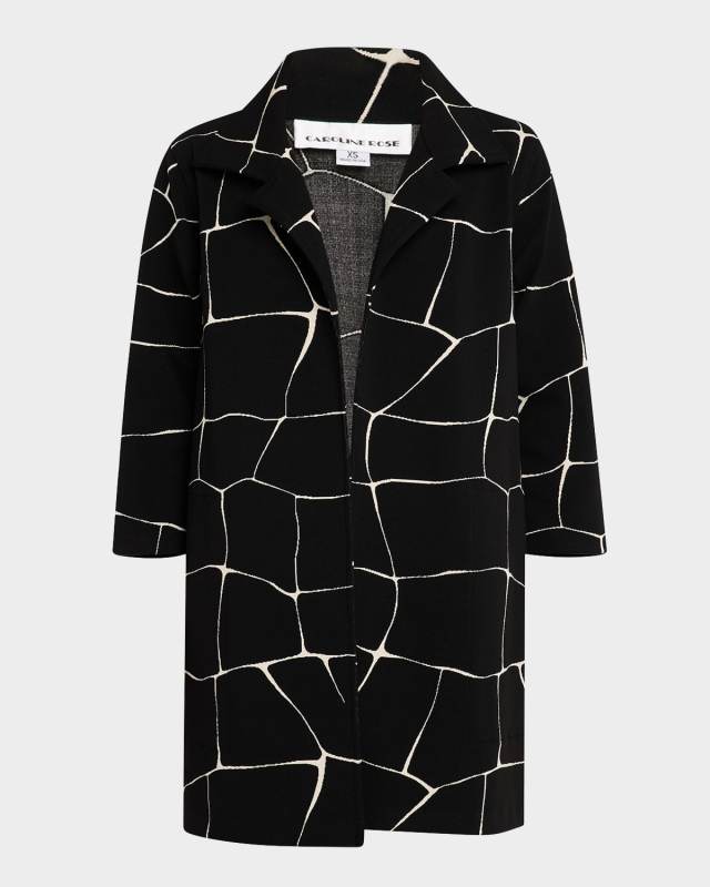 Open-Front Graphic Knit Topp