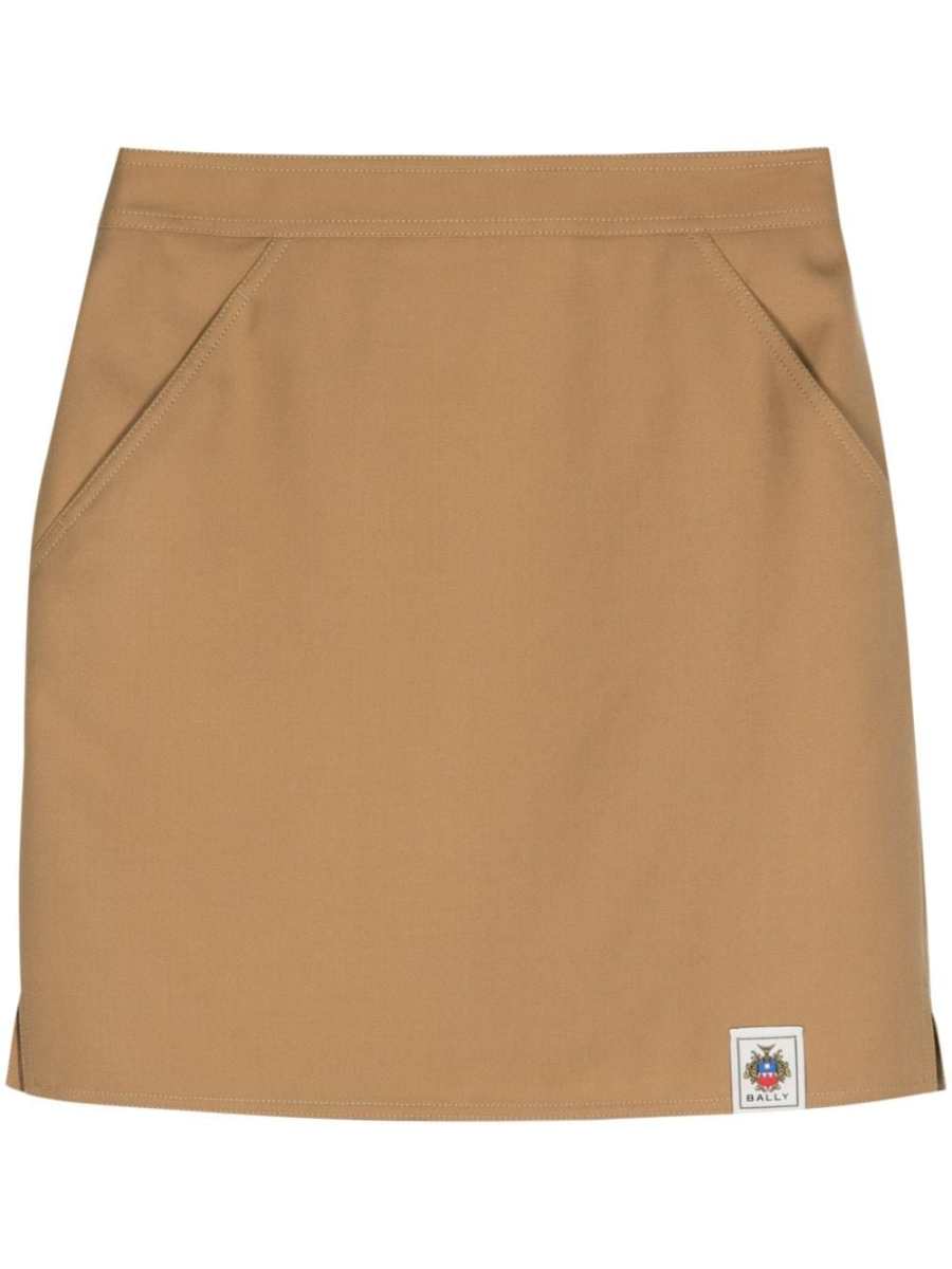 mid-rise twill miniskirt