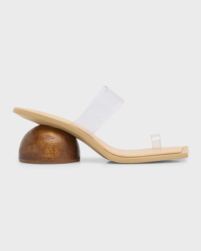Adora Vinyl Toe-Strap Slide Sandals