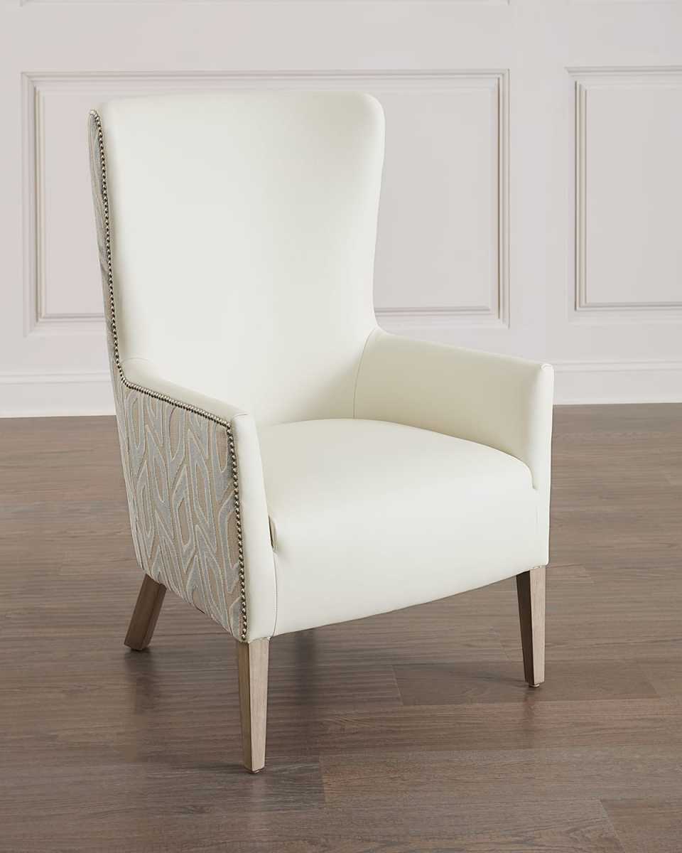 Broussard Leather Wing Chair