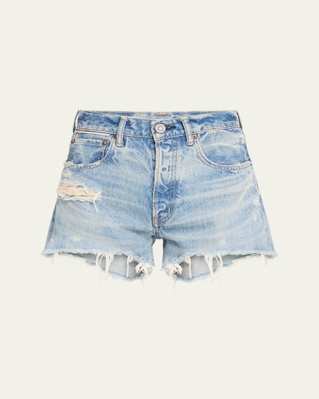 Ridgemere Distressed Denim Shorts