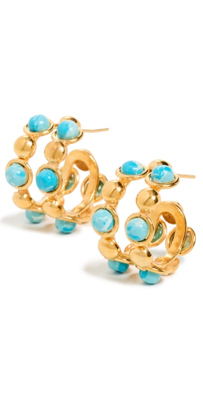 Sylvia Toledano Creole Double Earrings Larimar