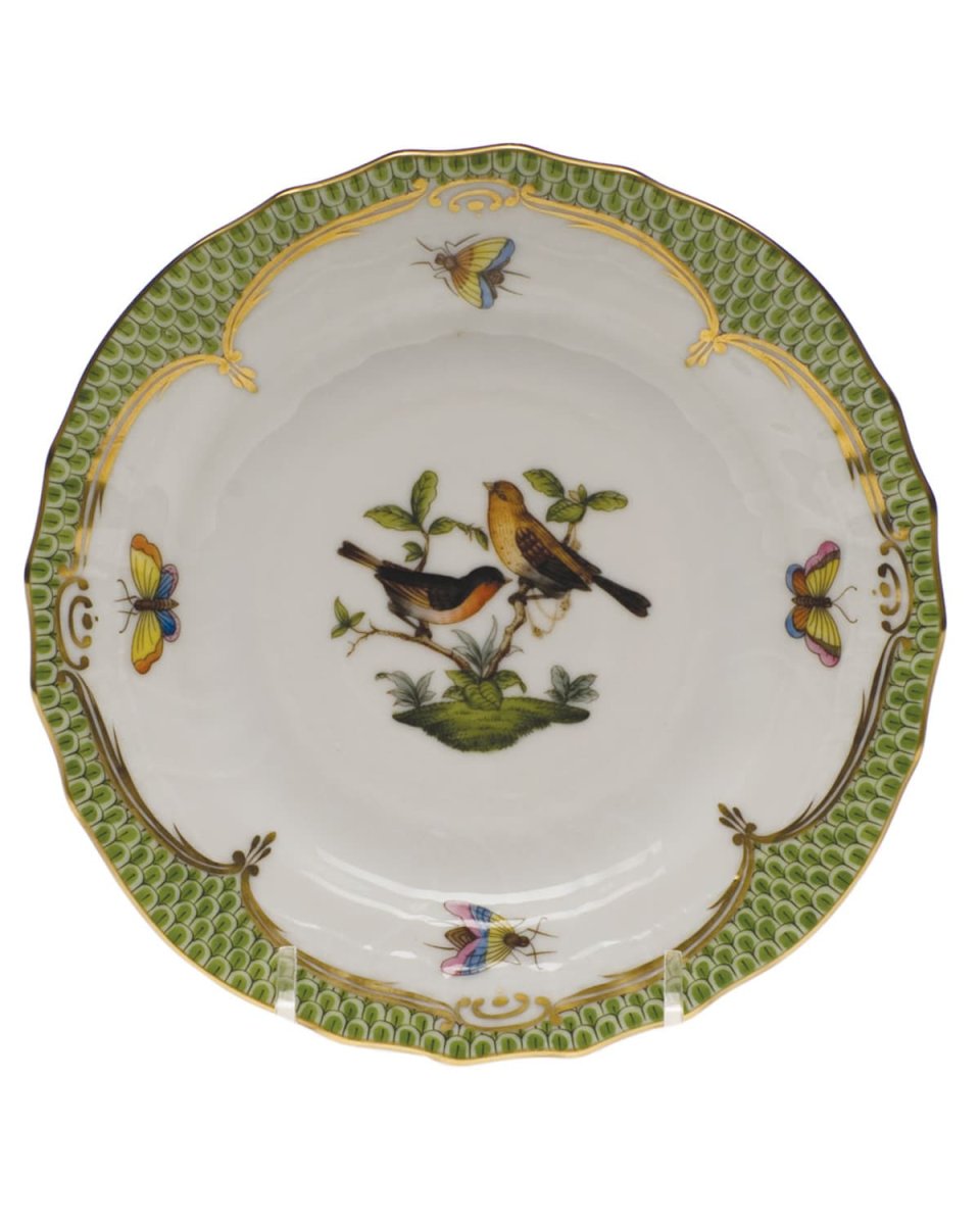 Rothschild Bird Green Motif 09 Bread & Butter Plate