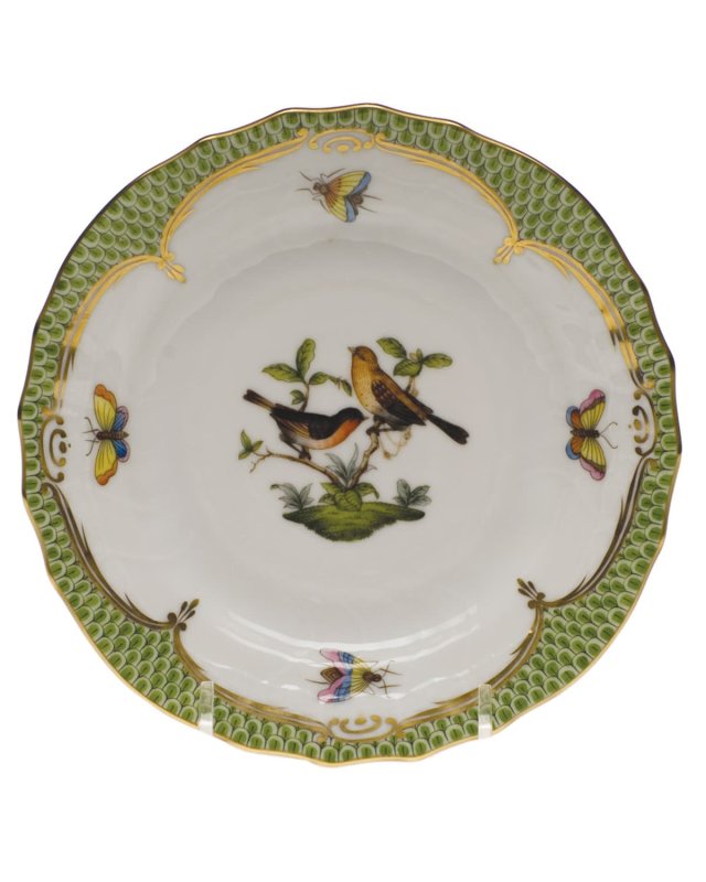 Rothschild Bird Green Motif 09 Bread & Butter Plate