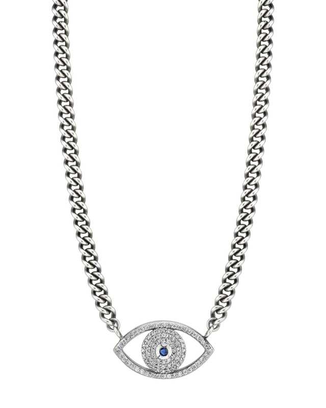Diamond Evil Eye Pendant Necklace