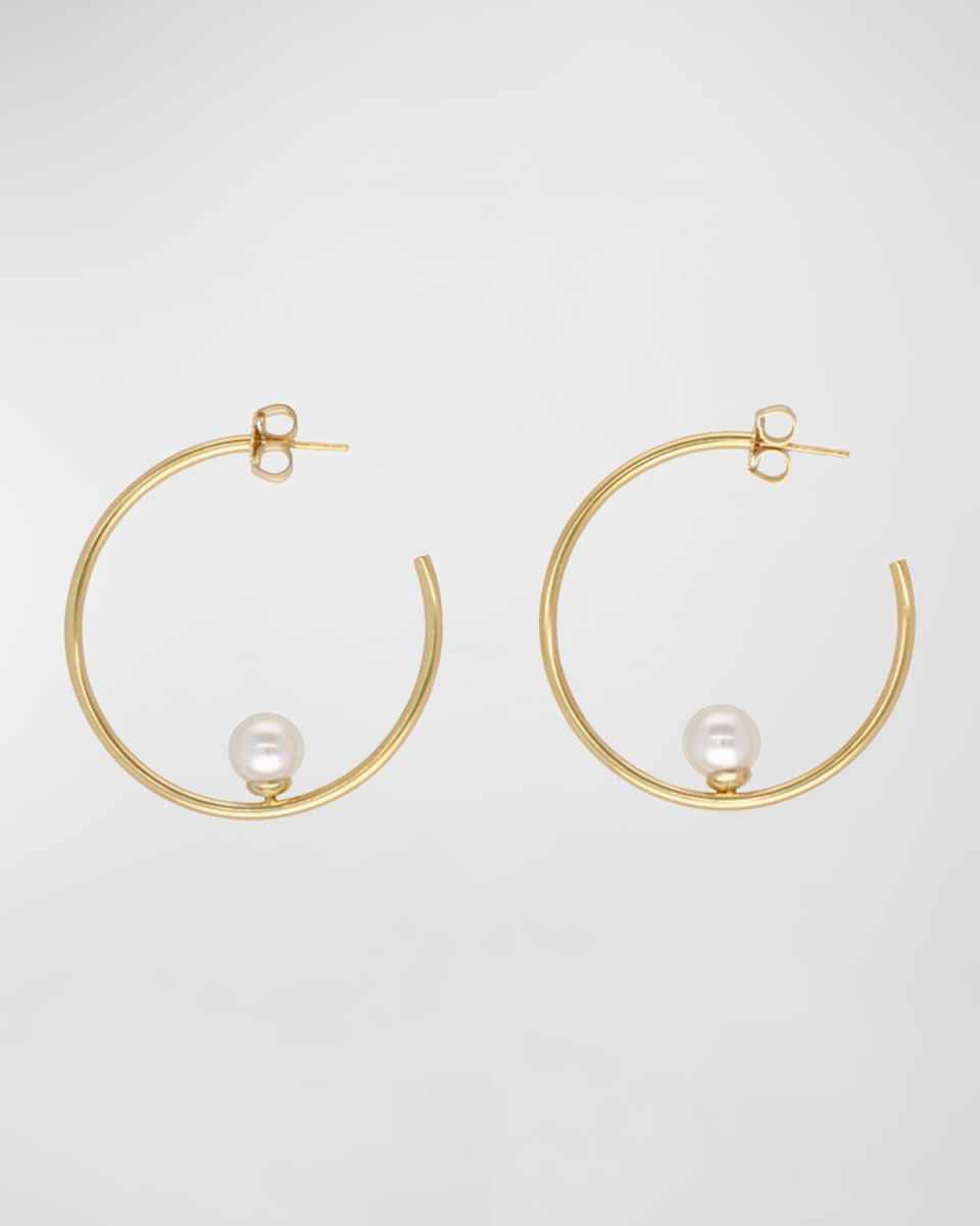 Alba Pearl Hoop Earrings