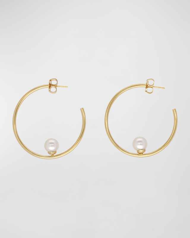 Alba Pearl Hoop Earrings