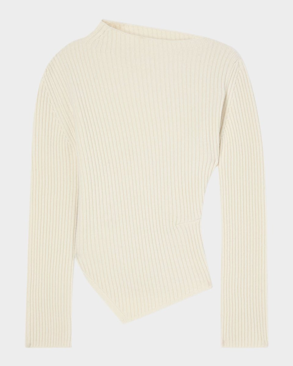 Asymmetric Ribbed Sweater