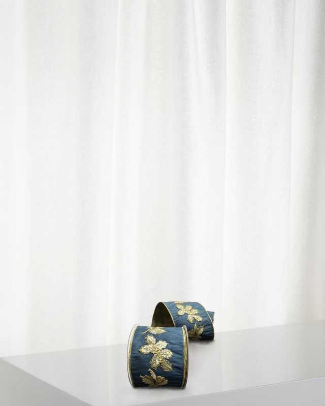 Glitter Holly Embroidered Ribbon, 4"W x 10 Yards
