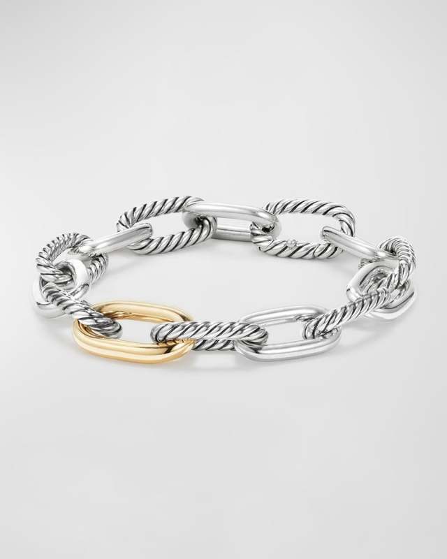 DY Madison Bracelet in Silver with 18K Gold, 11