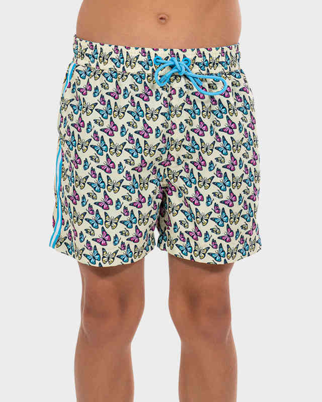 Boy's Printed Swim Trunks, Size XS-XL