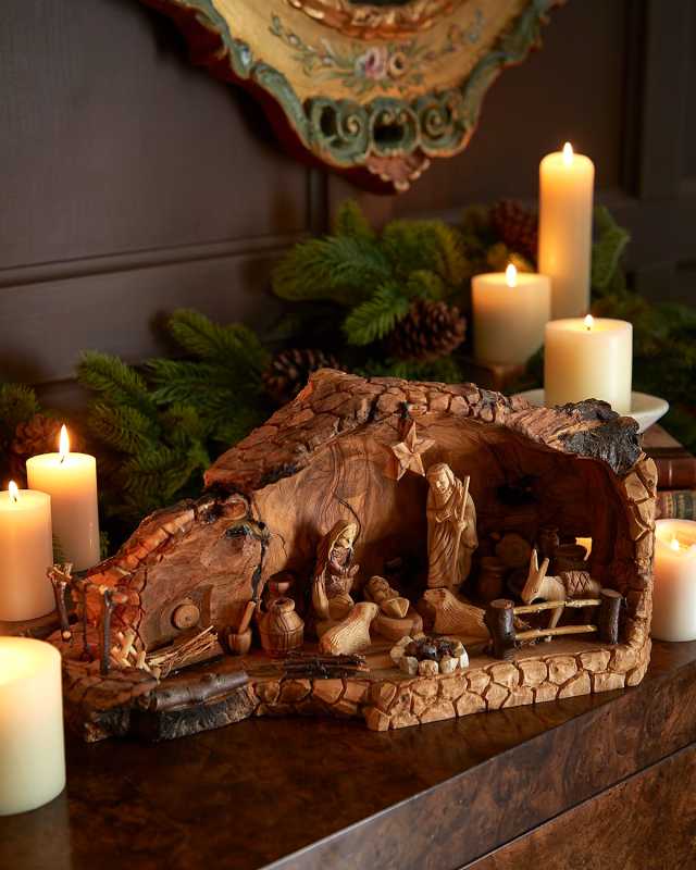 Large Cave Nativity Set