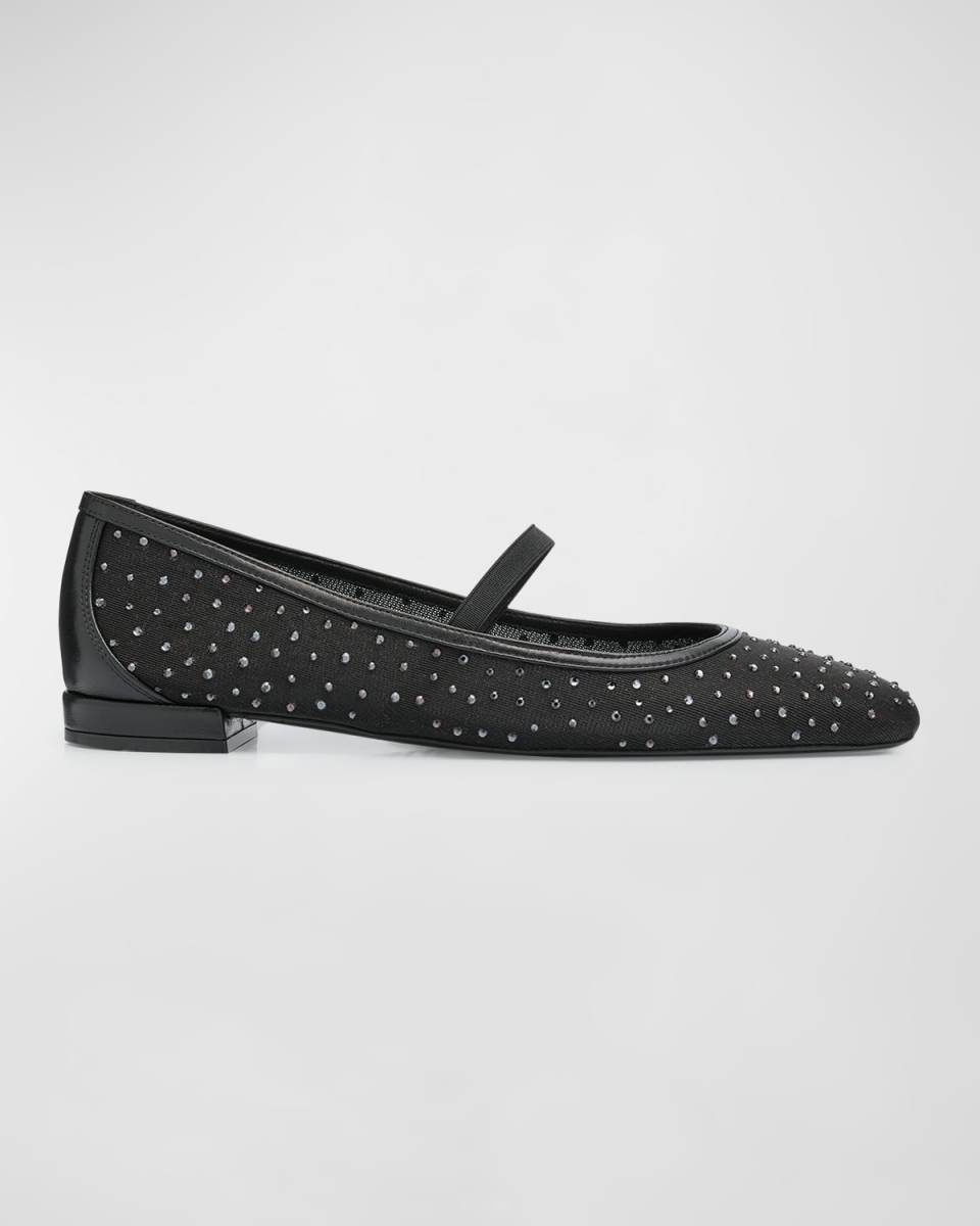 Arabella Mesh Stud Ballerina Flats