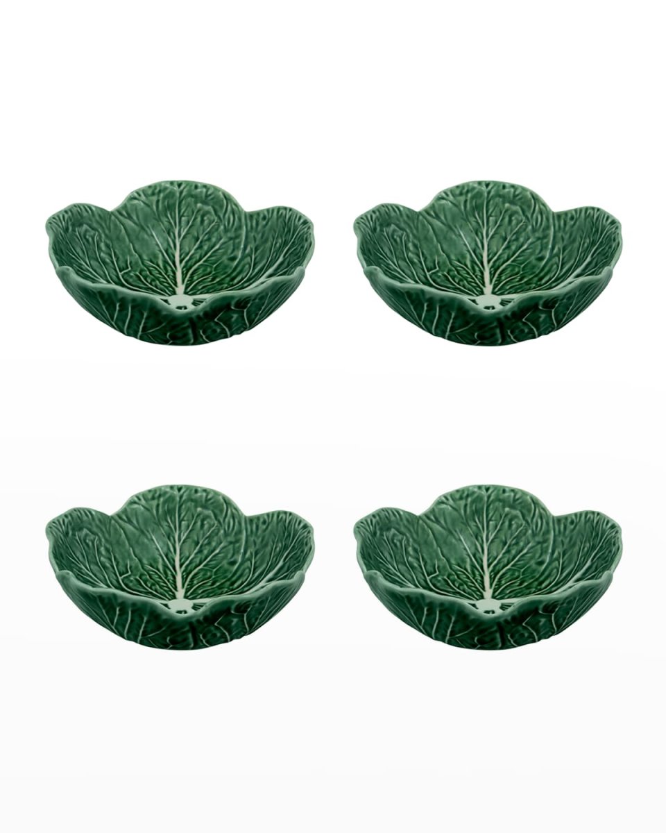 Cabbage 17 oz. Cereal Bowls, Green - Set of 4