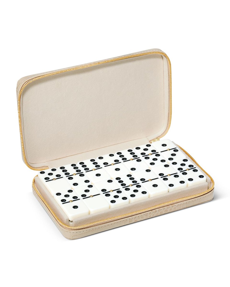 Enzo Travel Domino Set, Hydrangea Blue