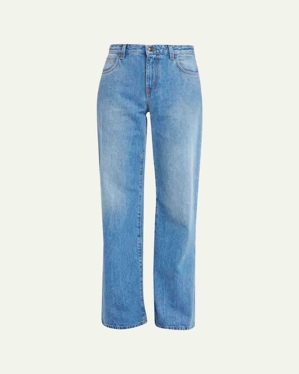 Eglitta Straight-Leg Denim Pants