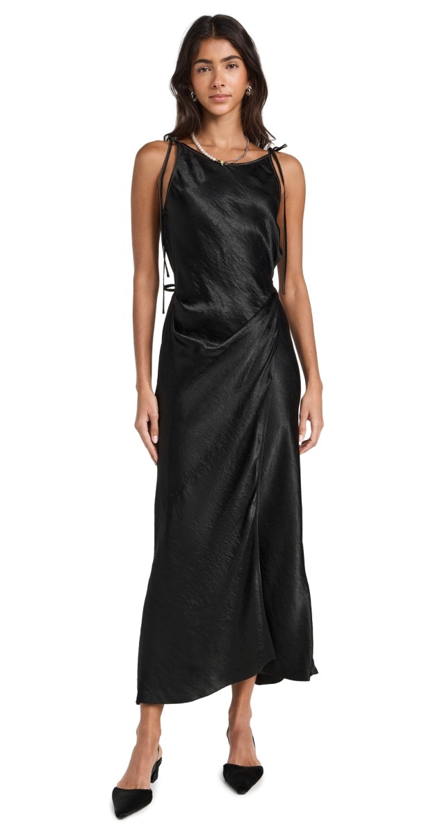 Acne Studios Sleeveless Wrap Dress Black