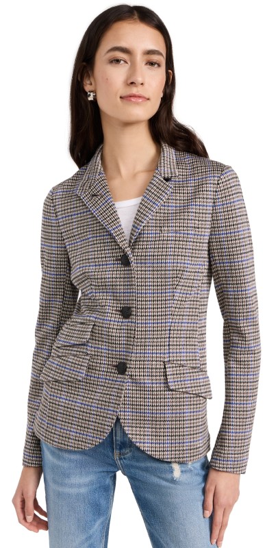 rag & bone Slade Plaid Blazer Blue Plaid