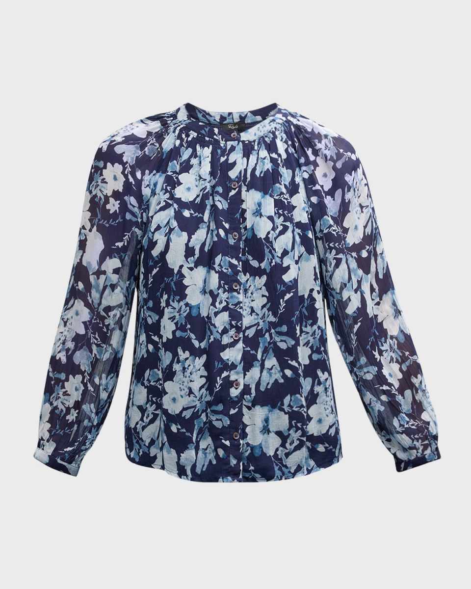 Nessie Button-Front Blouse