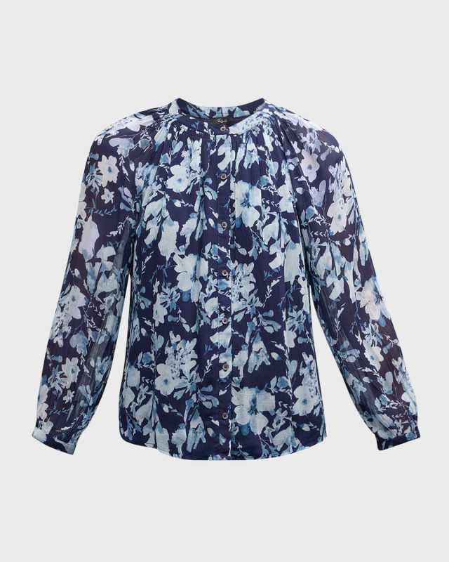 Nessie Button-Front Blouse