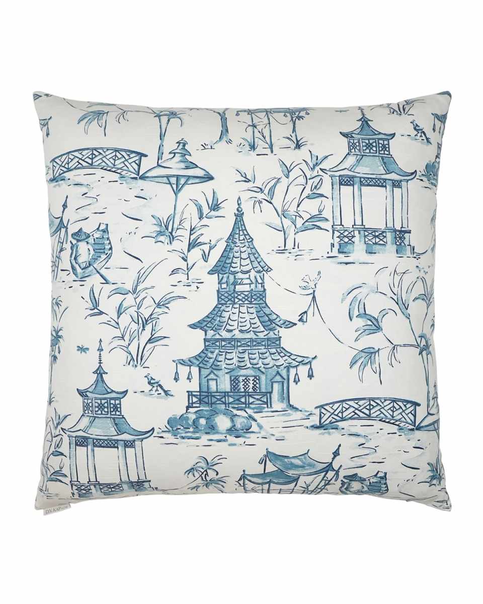 Pagodas Pillow, 24"Sq.