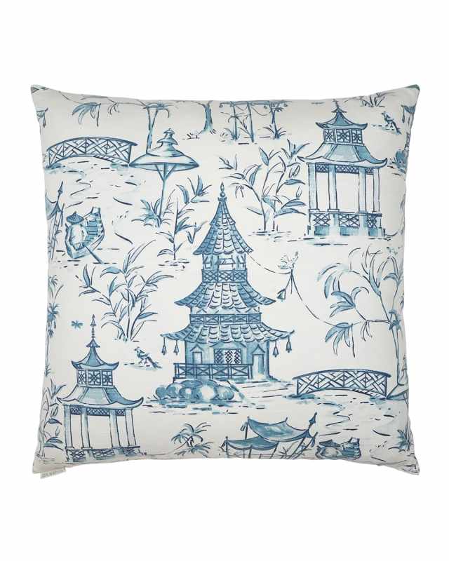 Pagodas Pillow, 24"Sq.