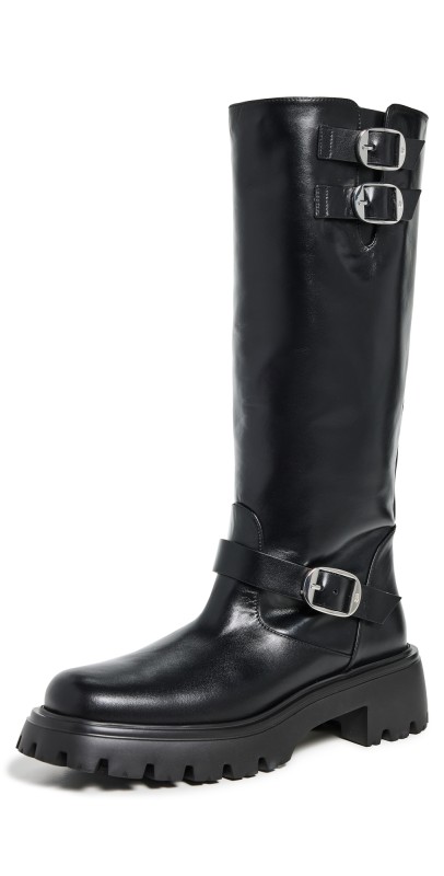 Stuart Weitzman Emerson Buckle Boots Black