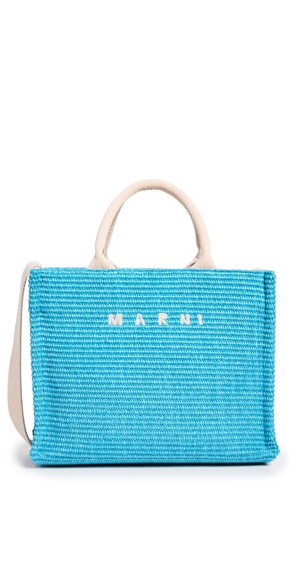 Marni Small Basket Tote Dark Turquois