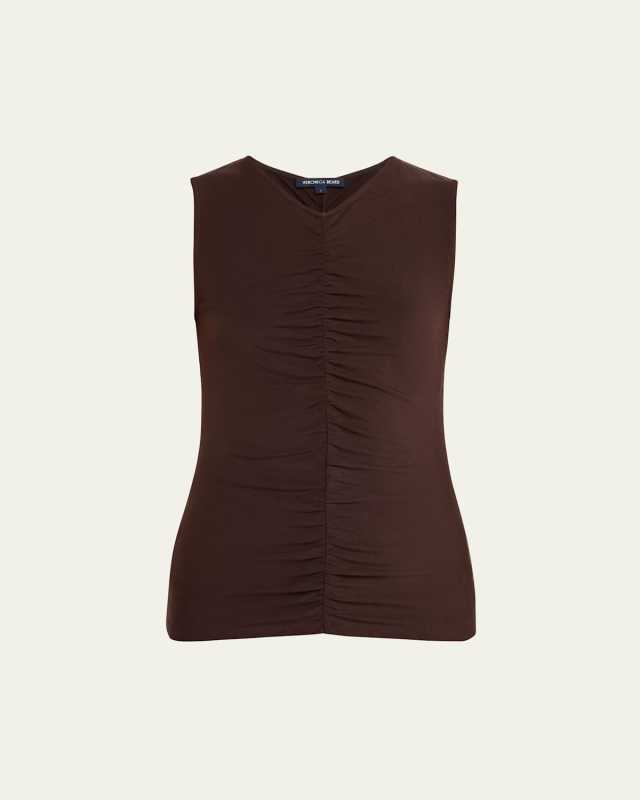 Neeta Sleeveless Ruched Top