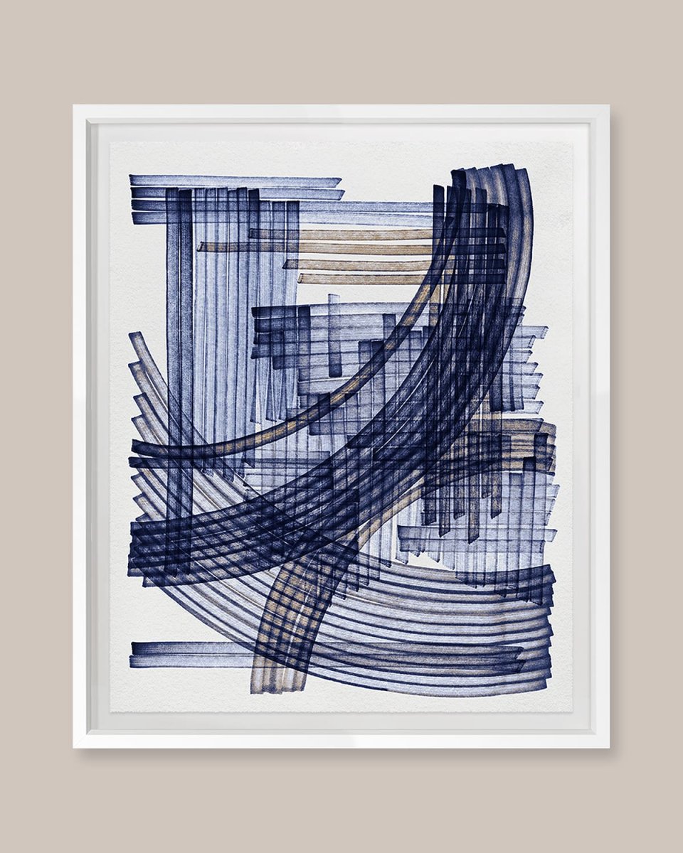 "Blue Weave 3" Digital Art Print by Victoria Neiman