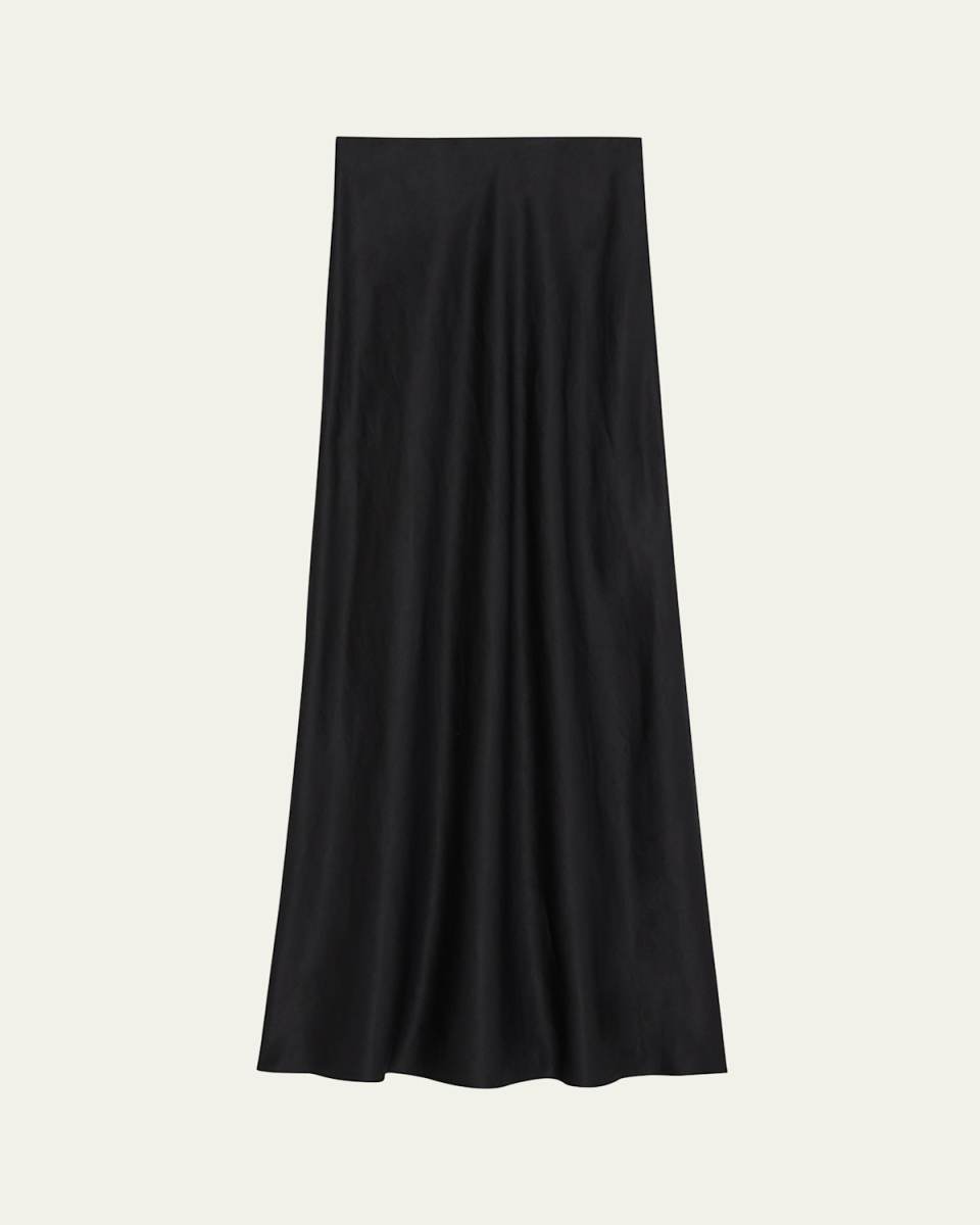 Bias Satin Maxi Skirt