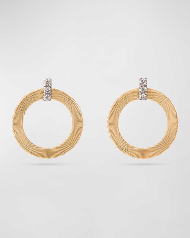 Masai 18k Gold Circular Diamond-Post Earrings