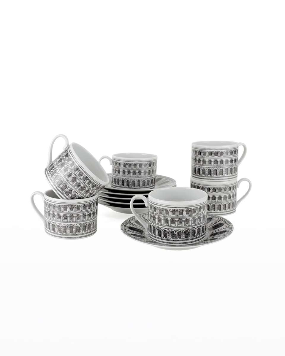 Set 6 Tea Cups Architettura