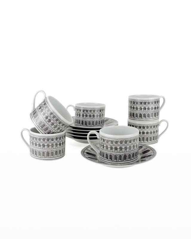 Set 6 Tea Cups Architettura