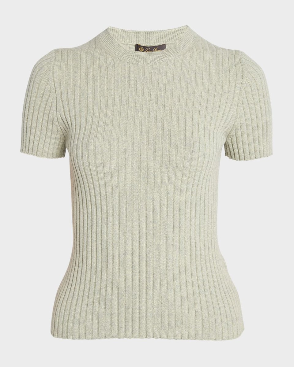 Cashmere Ribbed Knit Top