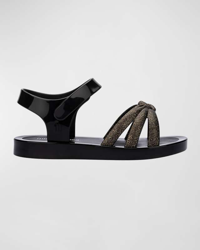 Girl's Glitter Grip-Strap PVC Sandals, Baby/Toddlers