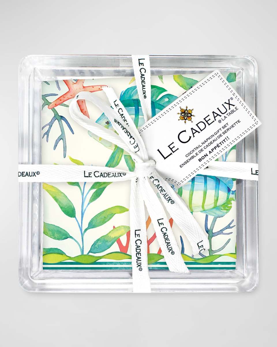 La Mer Gift Set - Cocktail Napkins and Holder