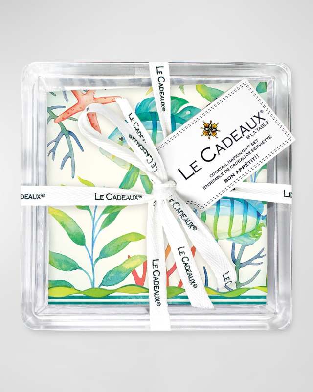 La Mer Gift Set - Cocktail Napkins and Holder