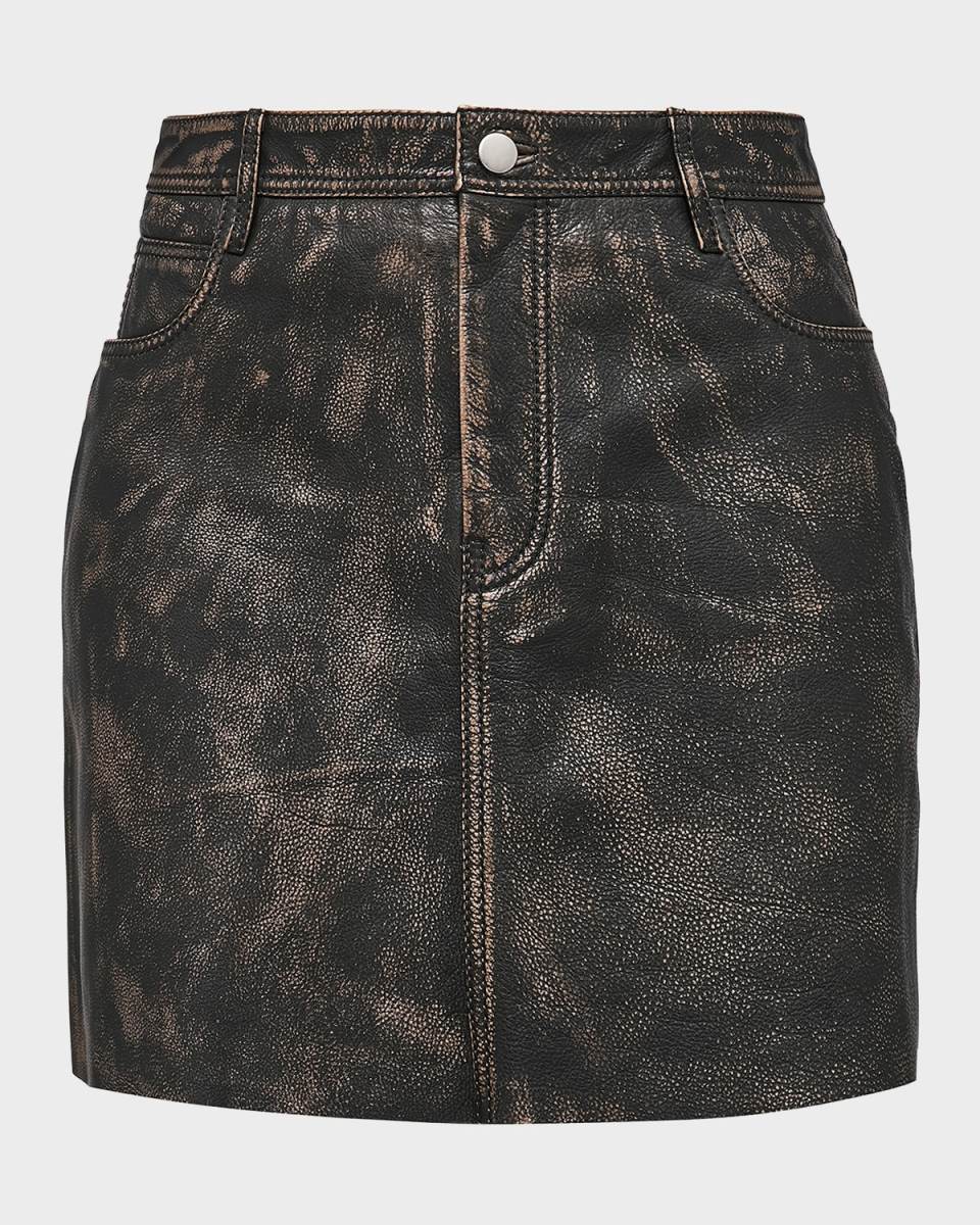 Bonnie Upcycled Leather Skirt