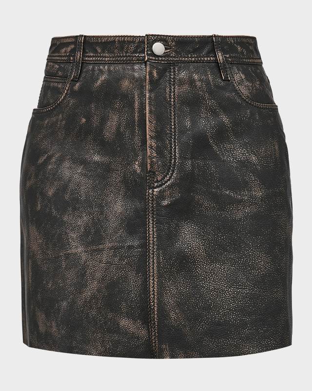 Bonnie Upcycled Leather Skirt