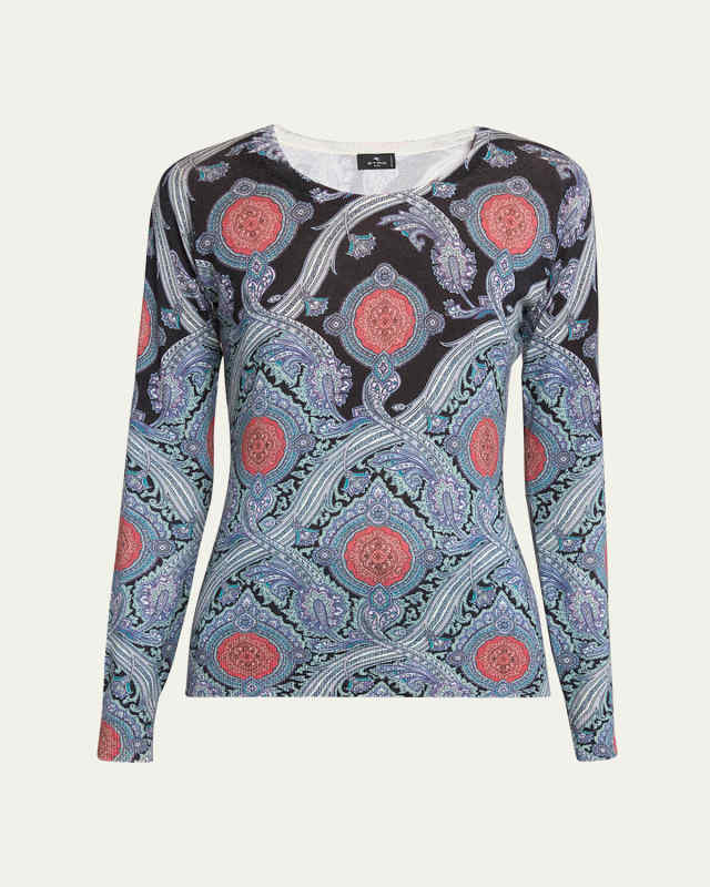 Printed Knitwear Top
