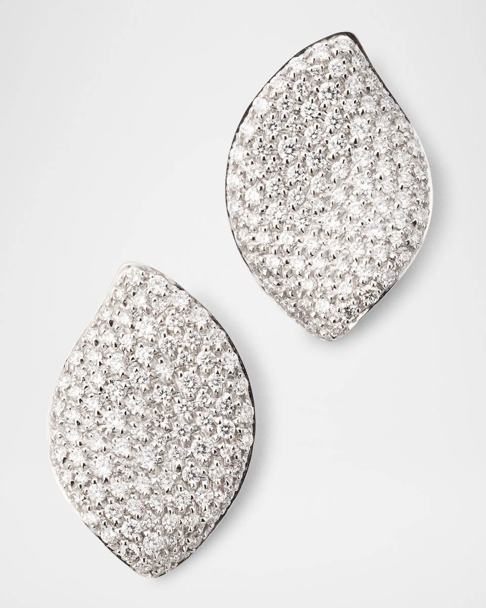Aleluia 18K White Gold Diamond Pave Earrings