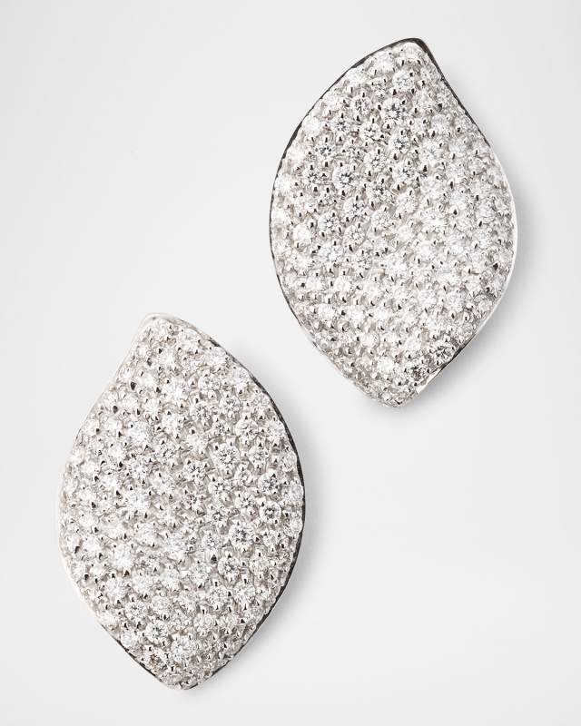 Aleluia 18K White Gold Diamond Pave Earrings