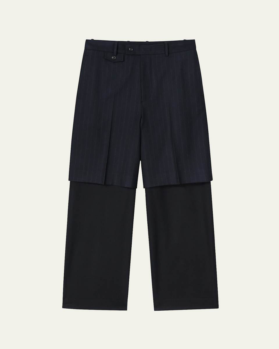 Layered Virgin Wool Trousers