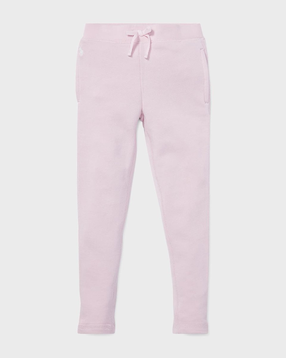 Girl's Drapey Terry-Fleece Lounge Pants, Size 2-6X